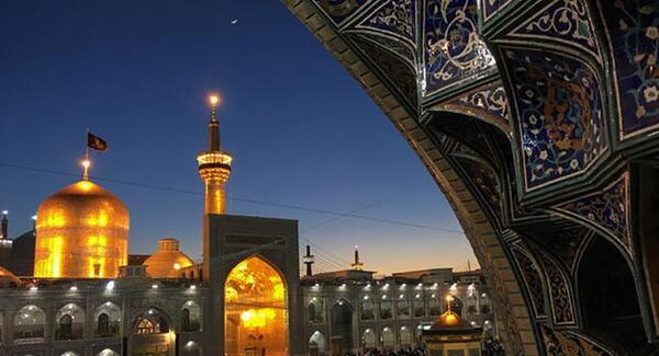 عکس نوشته از گنبد امام رضا
