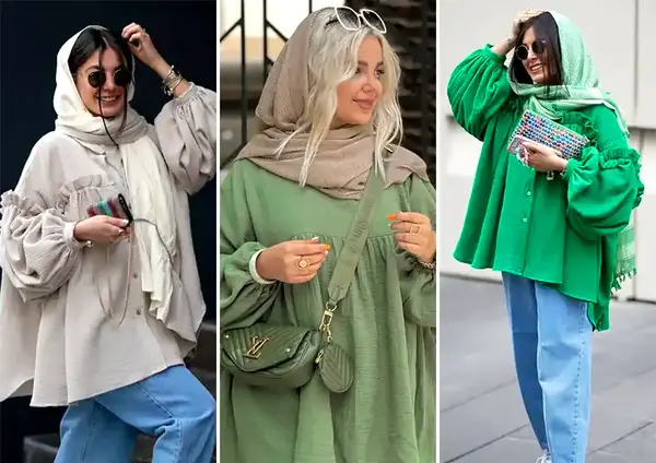 عکس مدل مانتو جلو باز و شومیز