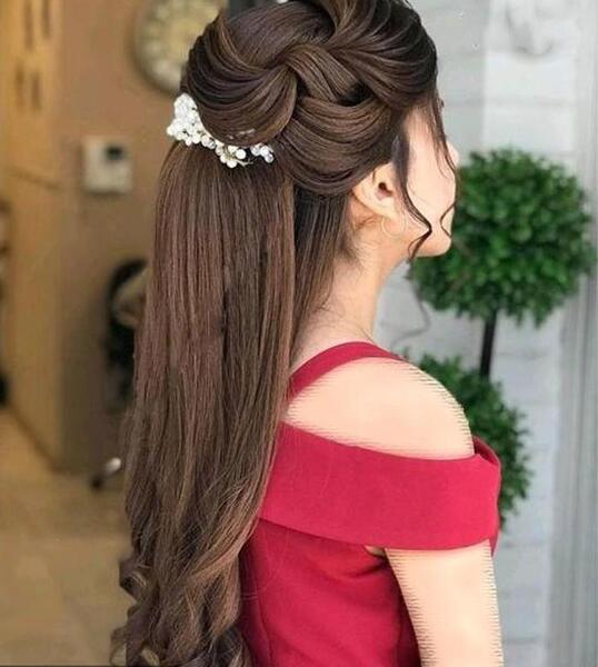 عکس مدل مو عروس حنابندان
