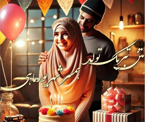 عکس نوشته تولد همسر شهریور ماهی