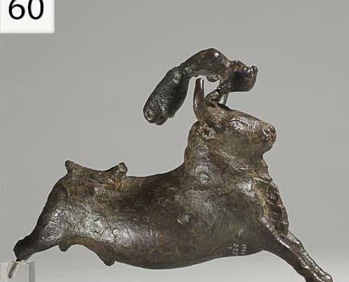 عکس گاو روی سفال