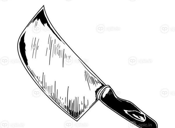 عکس نقاشی چاقو ساده