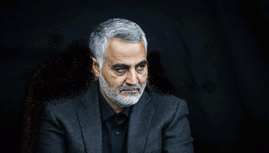 عکس قاسم سلیمانی پشت سر ابوبکر بغدادی
