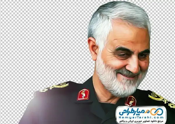 عکس شهید سلیمانی نقاشی