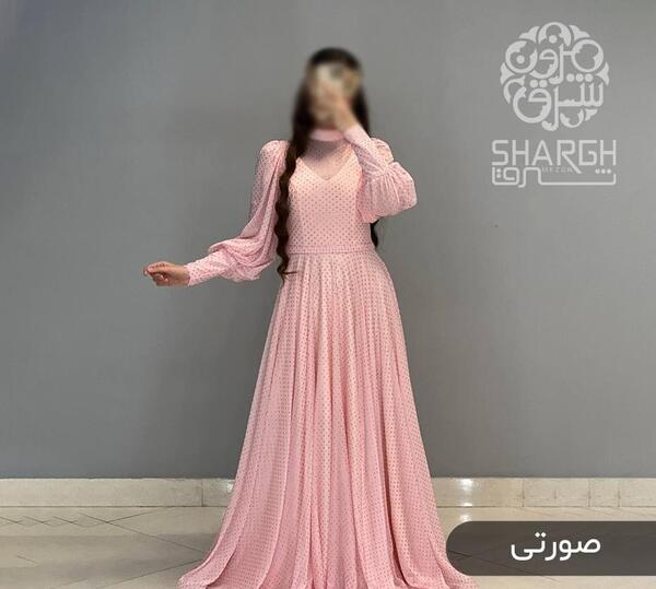 عکس لباس مجلسی کوتاه خال خالی