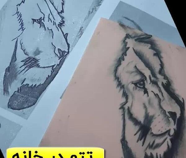 عکس شیر خورشید تاتو