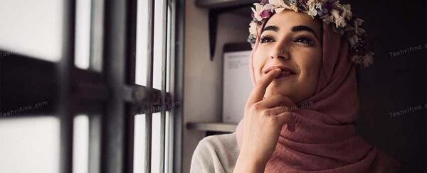 ژست عکس با حجاب برای پروفایل