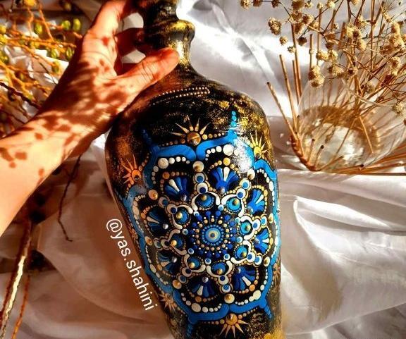 عکس طرح نقاشی روی قلک سفالی