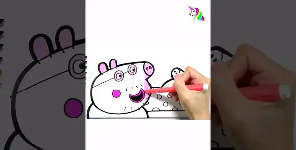 عکس نقاشی ساده خوک