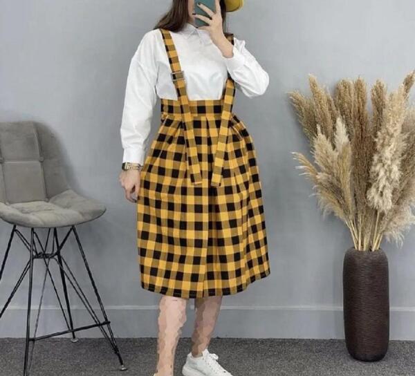 عکس لباس دخترانه چهارخونه