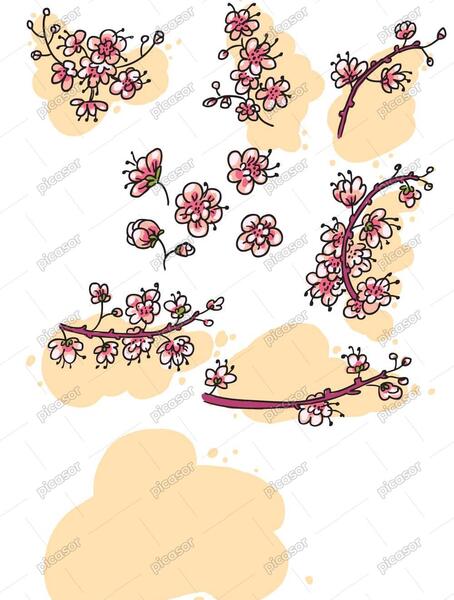 عکس نقاشی گل شکوفه