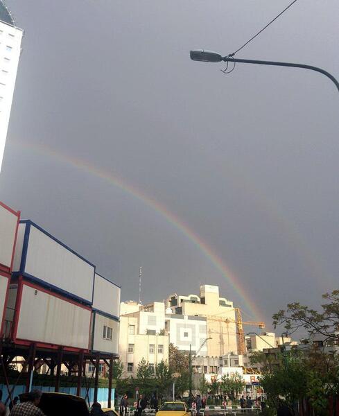 عکس رنگین کمان تهران
