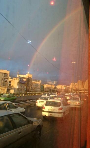 عکس رنگین کمان تهران