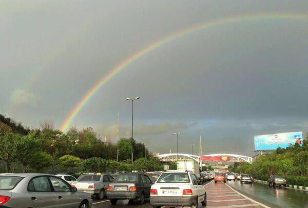 عکس رنگین کمان تهران