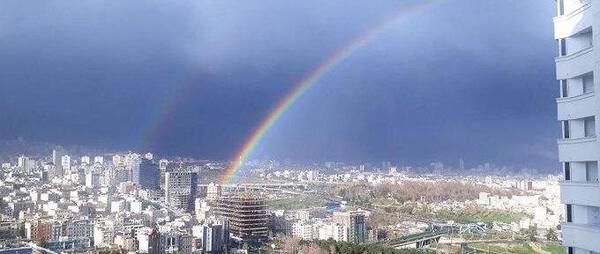 عکس رنگین کمان تهران