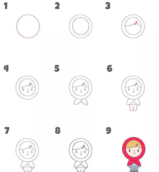 عکس شخصیت کارتونی شنل قرمزی