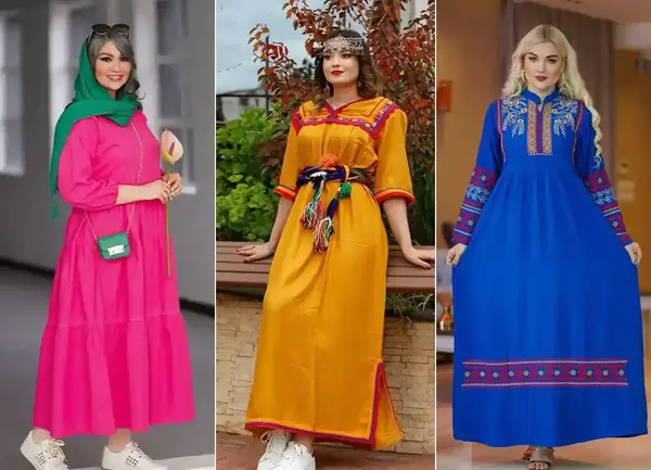 عکس مدل مانتو بلند قلاب بافی