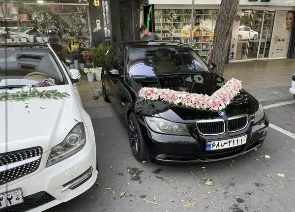 عکس ماشین عروس بی ام و
