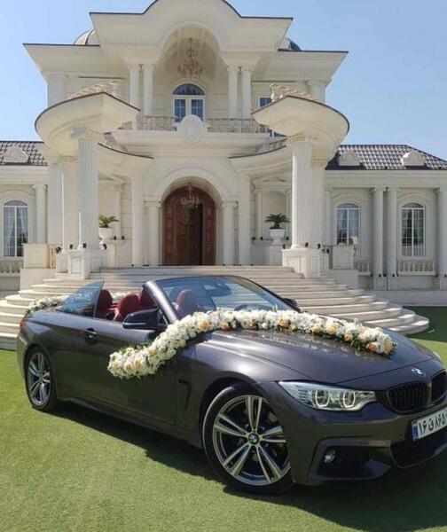 عکس ماشین عروس بی ام و