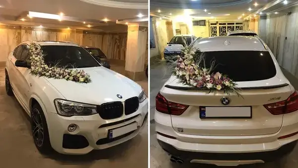 عکس ماشین عروس بی ام و