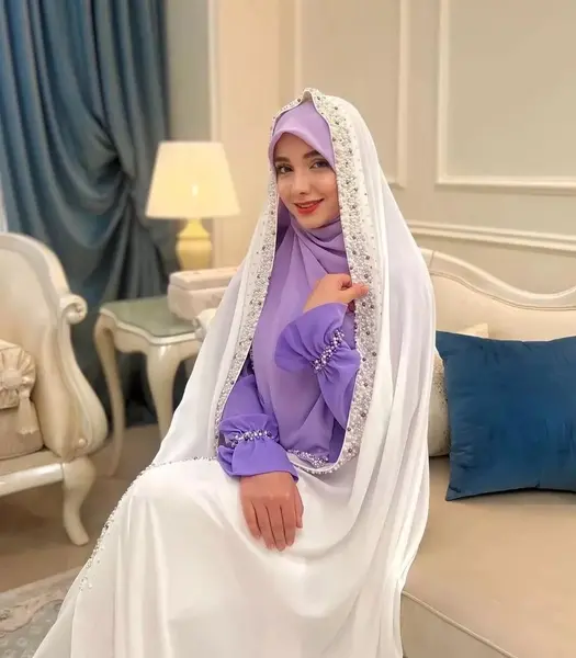 عکس چادر سفید برای عقد