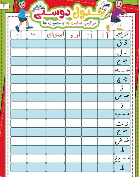 عکس ایده نقاشی جدول دوستی