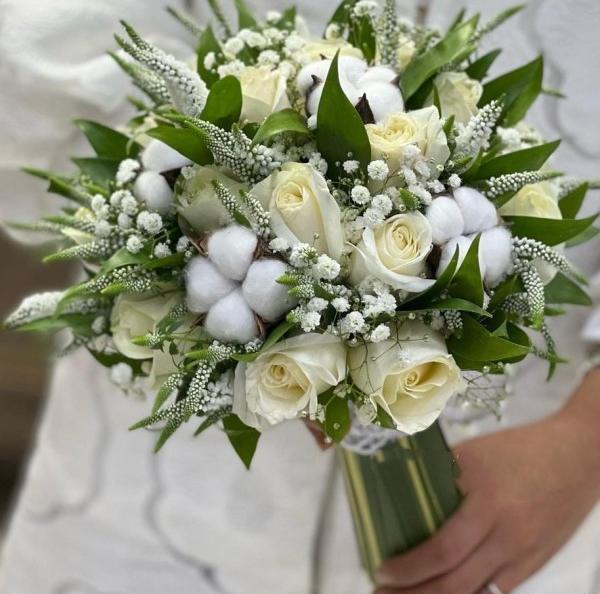 عکس دسته گل عروس طبیعی