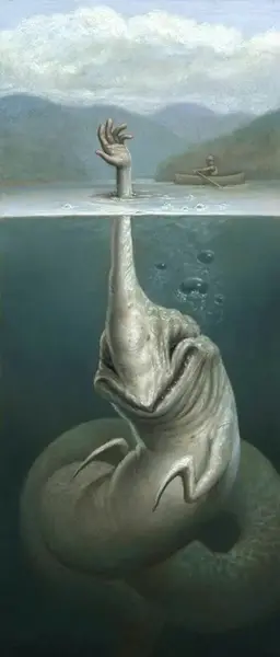عکس نقاشی ساده هیولا