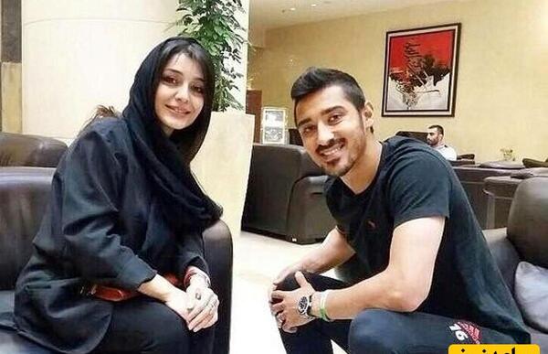 عکس رضا قوچان نژاد و همسرش