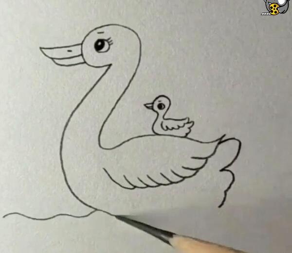 عکس نقاشی غاز ساده