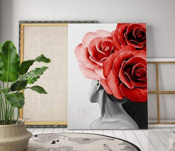 عکس نقاشی دخترانه گل رز