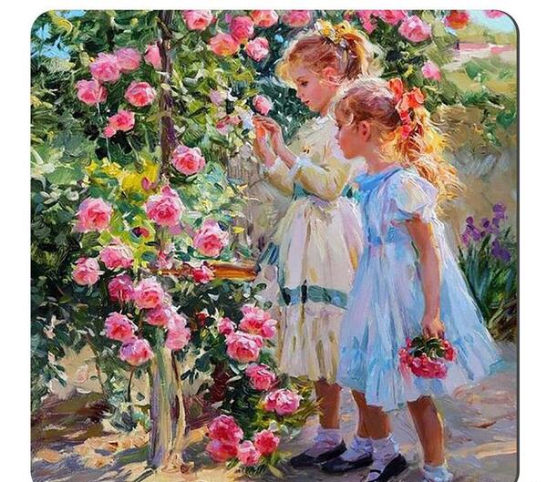 عکس نقاشی دخترانه گل رز