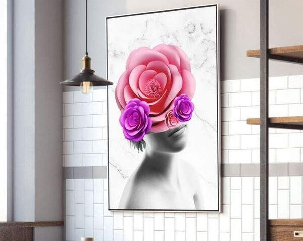 عکس نقاشی دخترانه گل رز