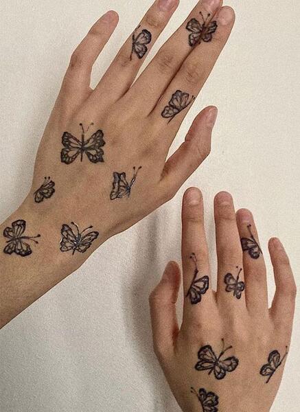 عکس های طراحی حنا روی دست