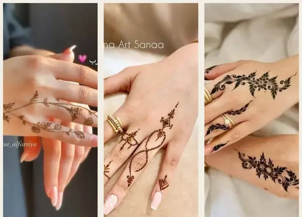 عکس های طراحی حنا روی دست