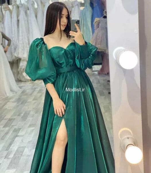 عکس لباس مجلسی دخترانه حریر شیک