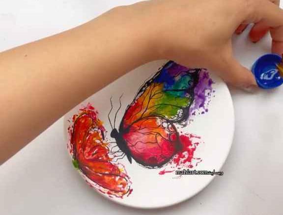 عکس مدل نقاشی روی ظروف سفالی