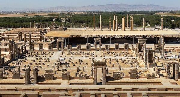 عکس تخت جمشید در دوره هخامنشیان