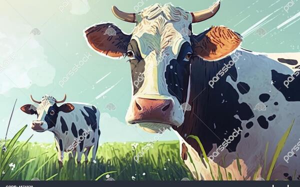 عکس گاو نقاشی کودکان