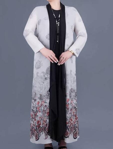 عکس مدل مانتو بلند حاشیه دار جدید