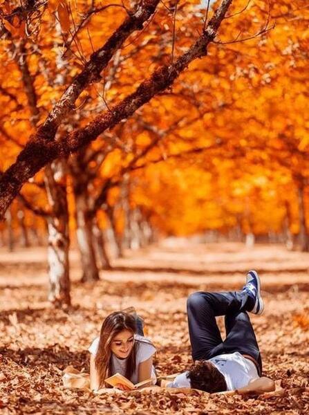 عکس پاییزی زیبا دونفره