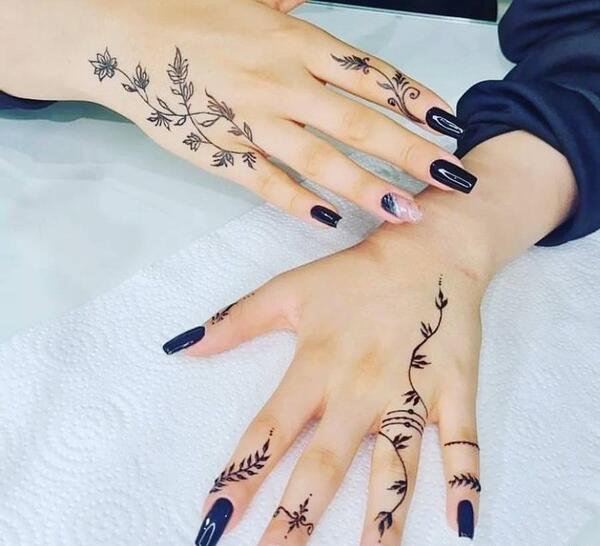 عکس طرح تاتو دست دخترانه