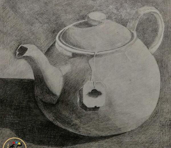 عکس مدل نقاشی سیاه قلم از اشیا
