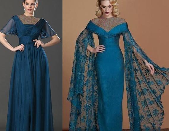 عکس لباس مجلسی آبی
