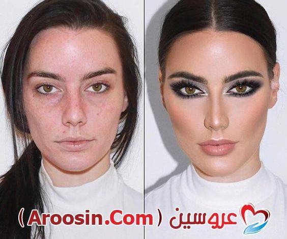 عکس گریم صورت قبل و بعد