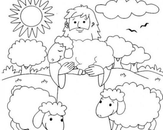 عکس نقاشی ساده گوسفند