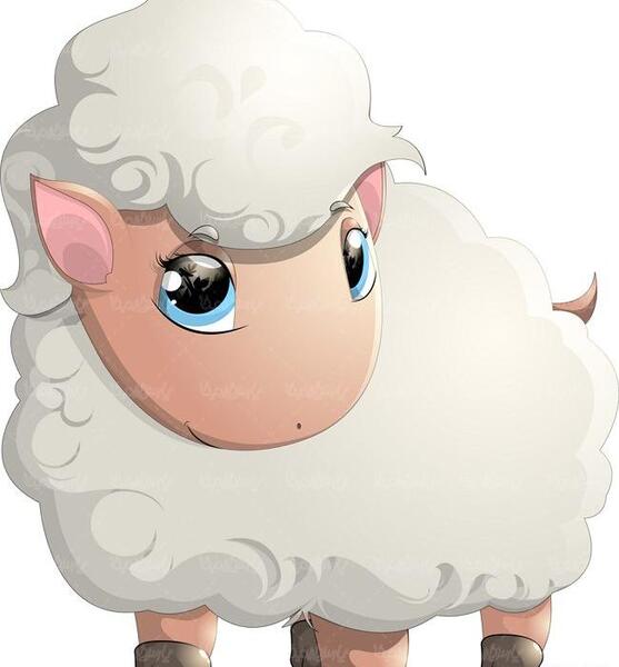 عکس نقاشی ساده گوسفند