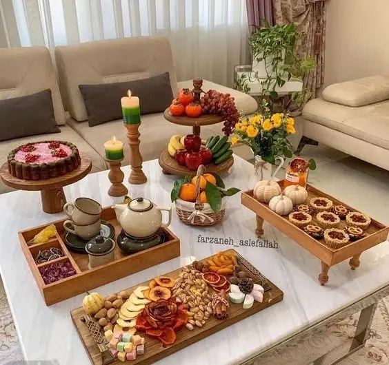 عکس ایده برای پذیرایی یلدا