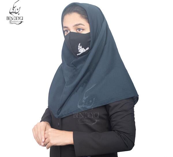 عکس مقنعه سرمه ای