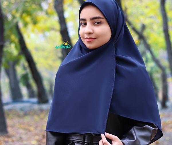 عکس مقنعه سرمه ای